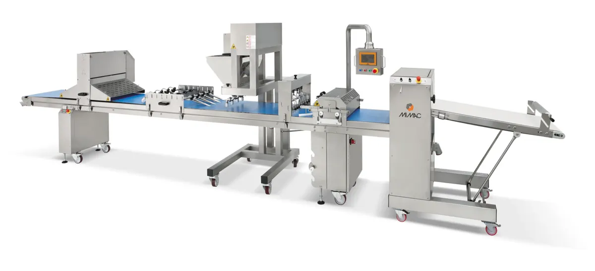 Linie compactă semiautomată pentru patiserie